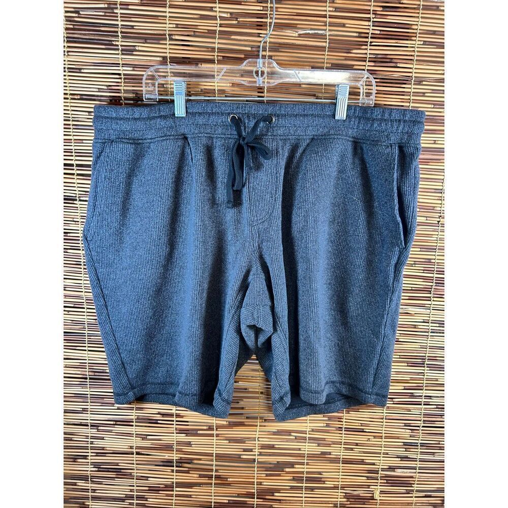 Method Sweat Shorts Mens XXL Heather Grey Ribbed Knit Casual Lounge Athleisure